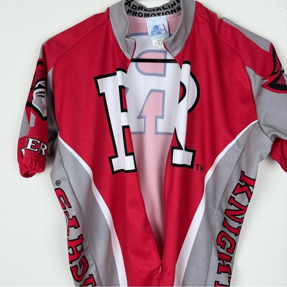 Adrenaline Men’s Red and Gray Cycling Jersey with 'R' Logo Size M - Picture 3 of 11